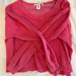 Altar'd State Pink Long Sleeve Top